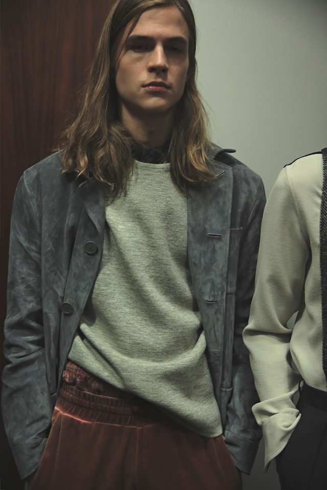 Bottega Veneta AW15 menswear Milan grey suede jacket 11