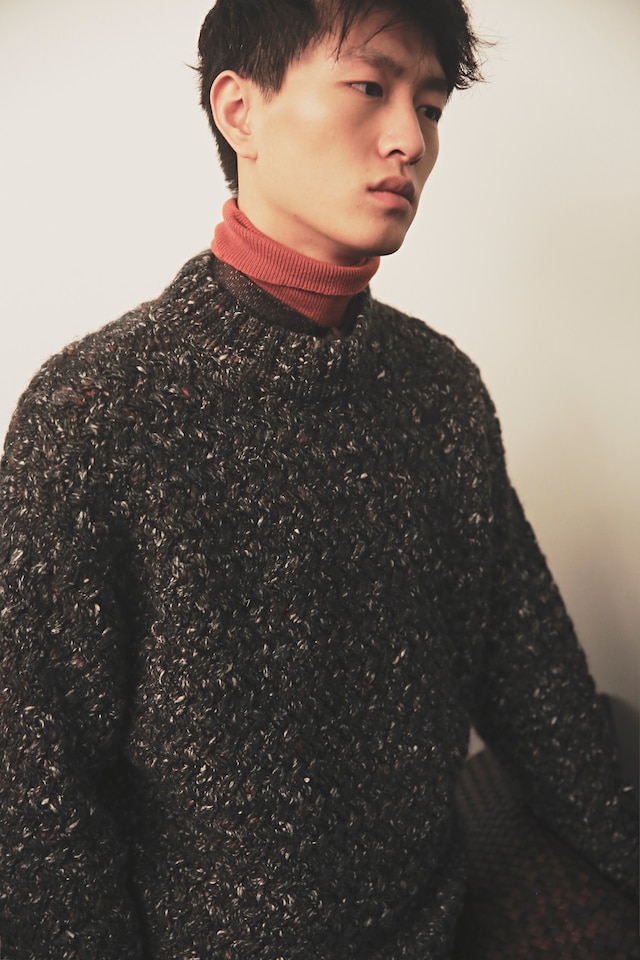 Bottega Veneta AW15 menswear Milan flecked knitted jumper 3