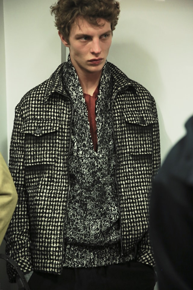 Bottega Veneta AW15 menswear Milan black and white jacket 5