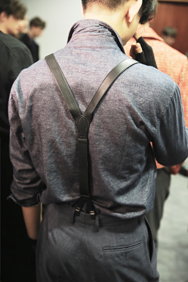 Bottega Veneta AW15 menswear Milan leather braces 17