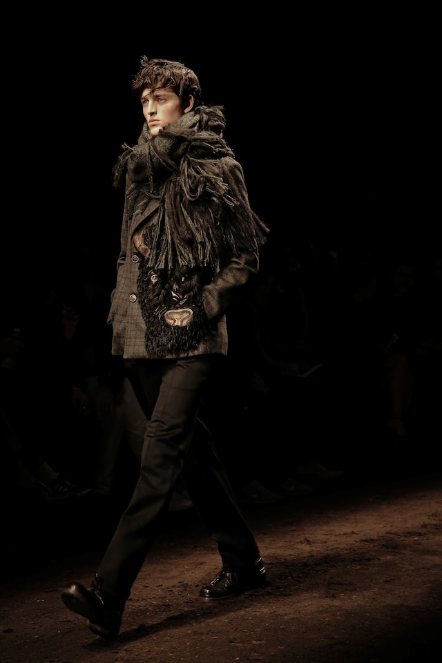 Salvatore Ferragamo Bull Check Brown Jacket Menswear AW15 3