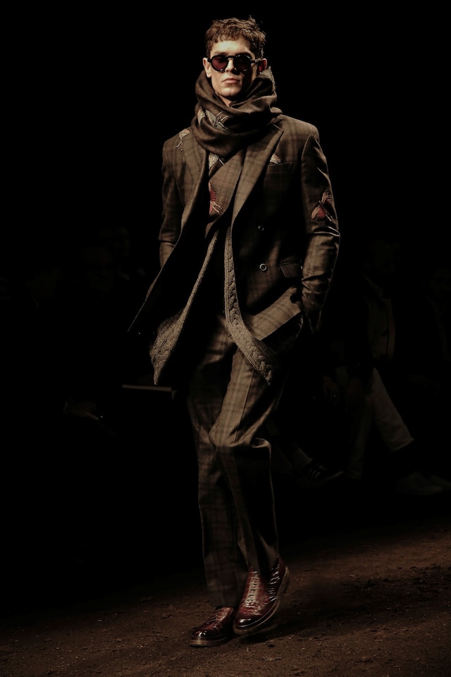 Salvatore Ferragamo Menswear Sunglasses Check Embroider AW15 5