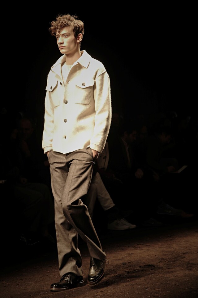 Salvatore Ferragamo Knitwear Cream Brown AW15 Runway 13