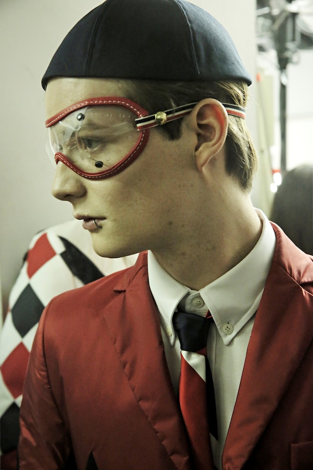 Moncler Gamme Bleu AW15 red blazer, Menswear, Dazed 4