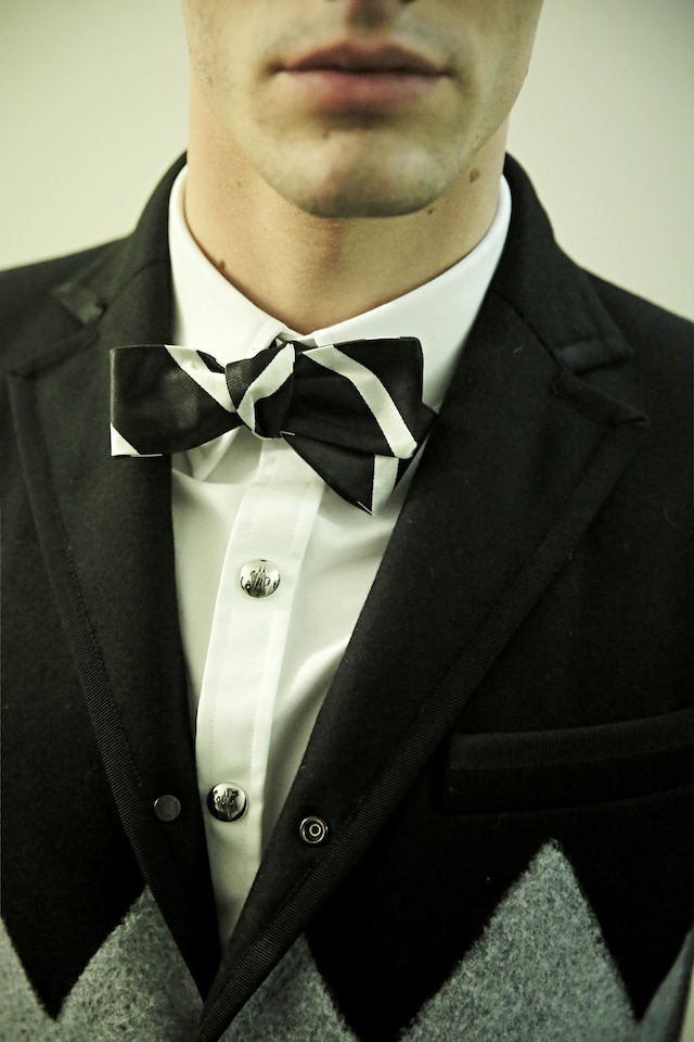 Moncler Gamme Bleu AW15 bow tie, Menswear, Dazed 14