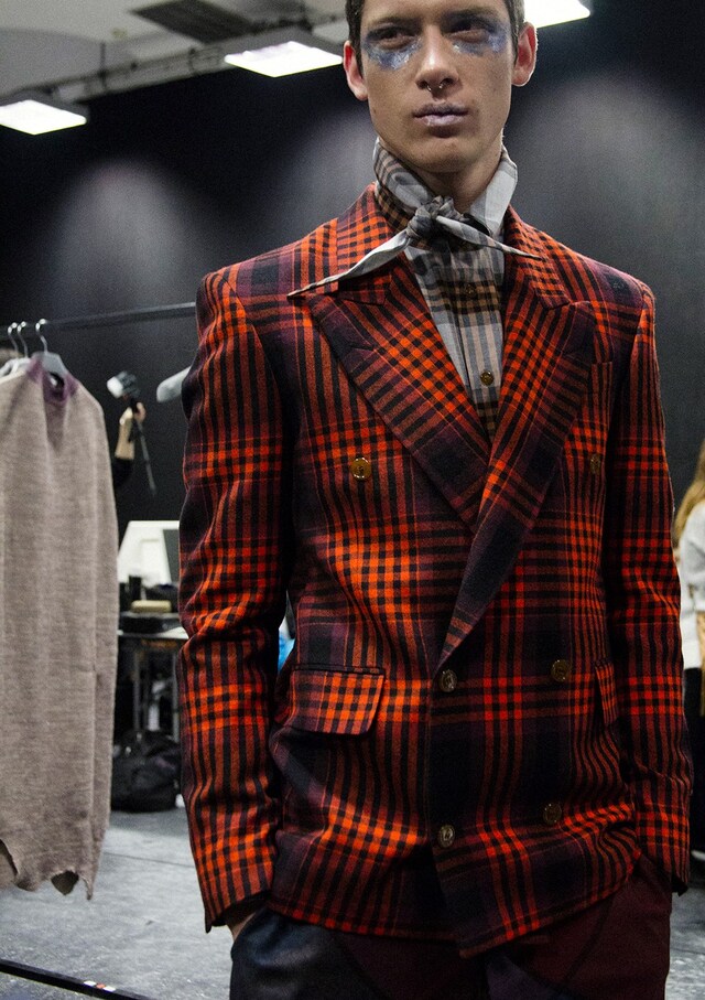 Vivienne Westwood AW15 red check blazer, Menswear, Dazed 14
