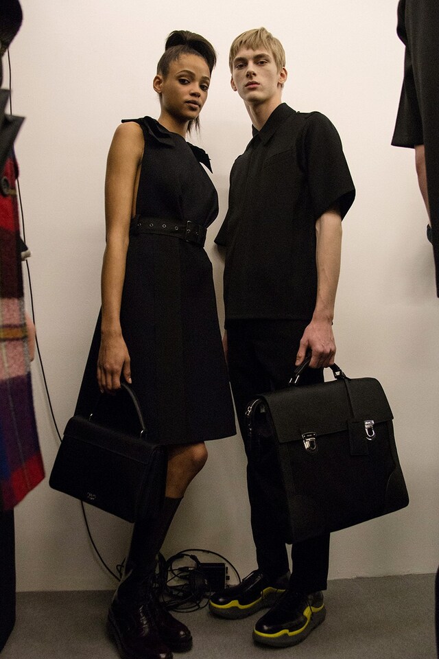 Prada AW15 yellow shoes, Dazed backstage 5