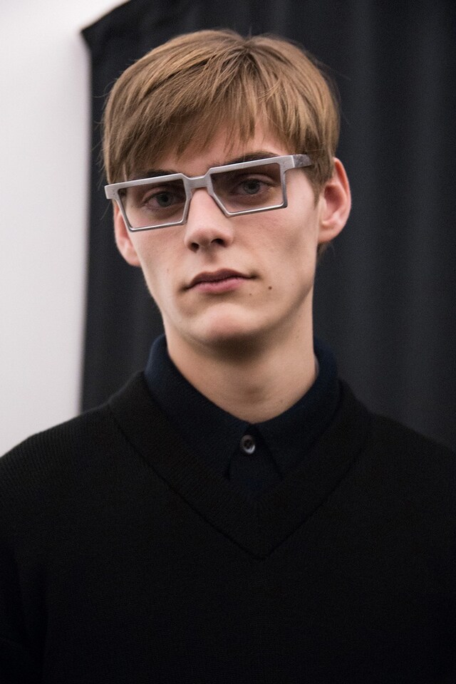 Prada AW15 glasses, Dazed backstage 4
