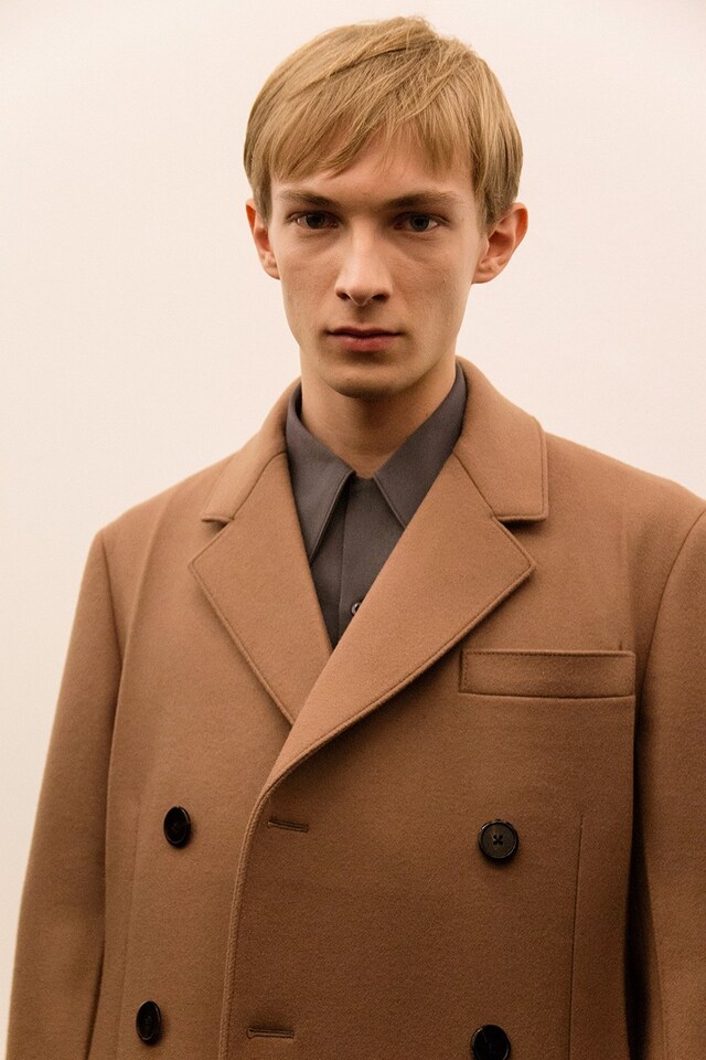 Prada AW15 mens, beige coat, Dazed backstage 21