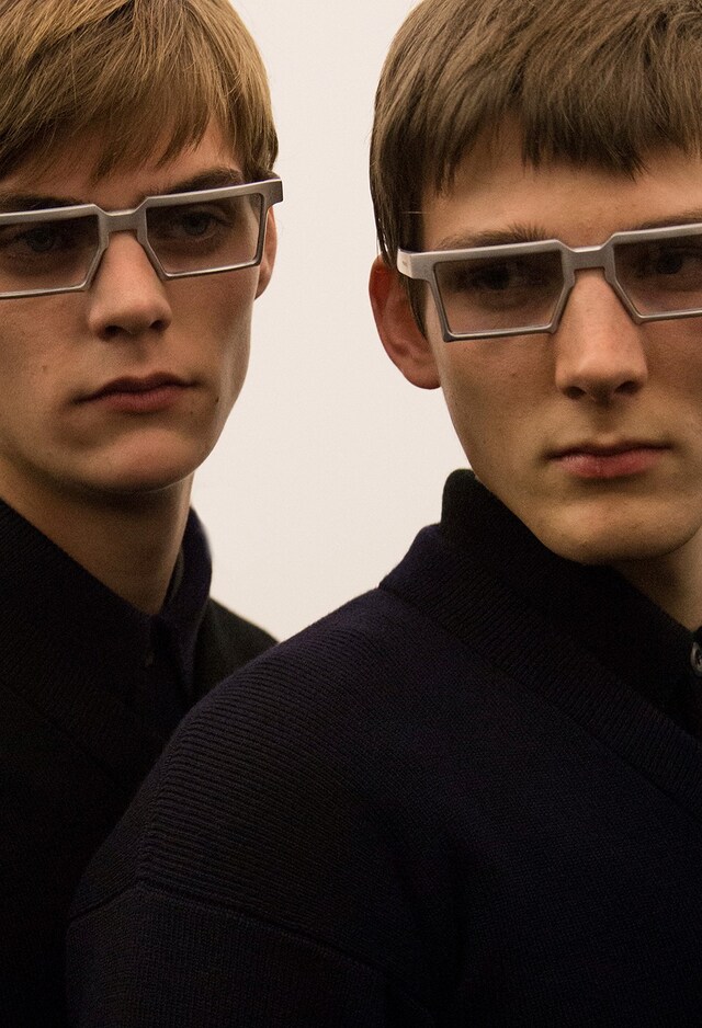 Prada AW15 mens glasses, Dazed backstage 20
