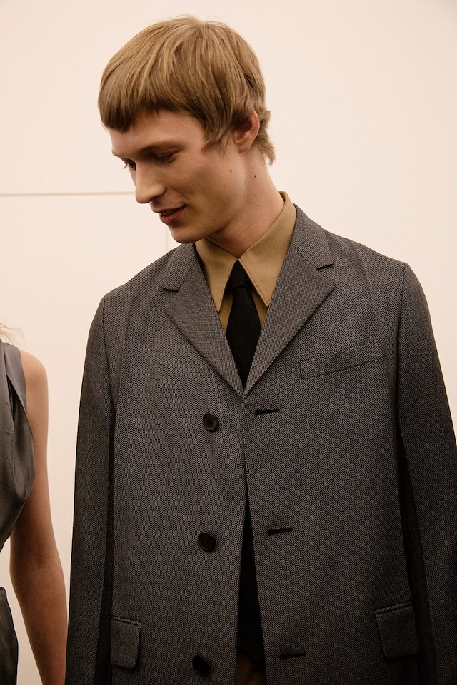 Prada AW15 mens, mod, Dazed backstage 25