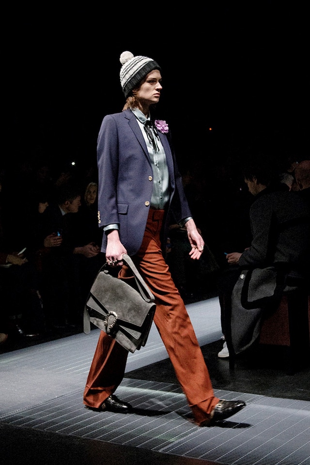 Gucci AW15 knit beanie hat, Menswear, Dazed backstage 9