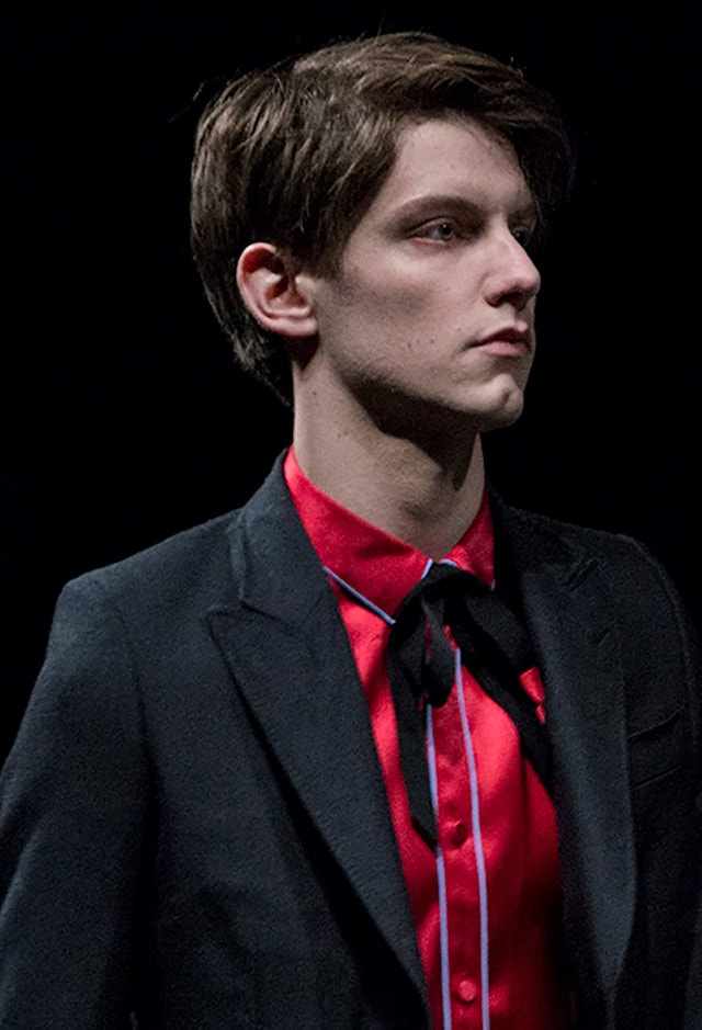 Gucci AW15 red silk shirt, Menswear, Dazed backstage 18