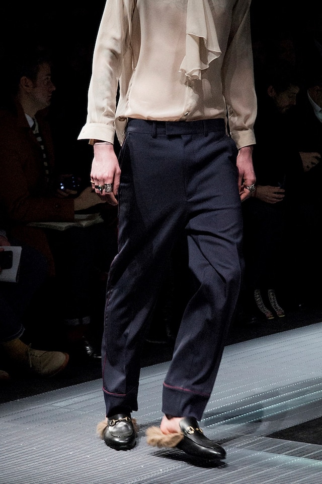 Gucci AW15 silk blouse, Menswear, Dazed backstage 21