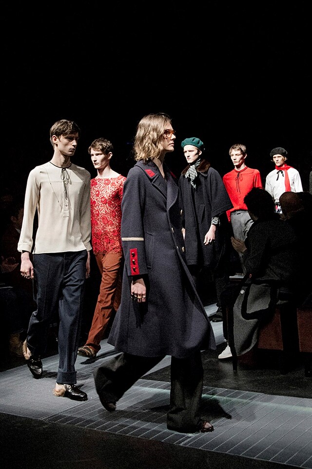 Gucci AW15 runway, Menswear, Dazed backstage 1