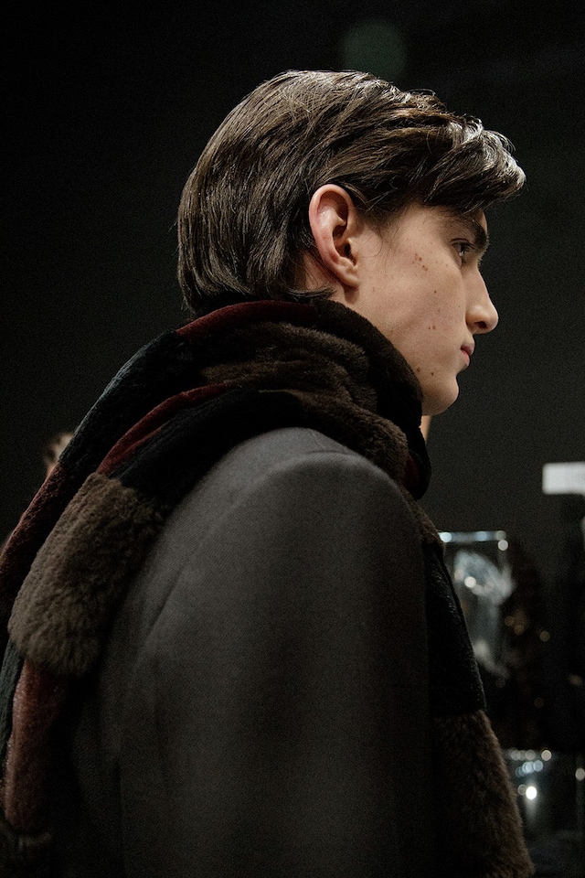 Fendi AW15 Mens Milan Mixed Fur Velvet Scarf 11