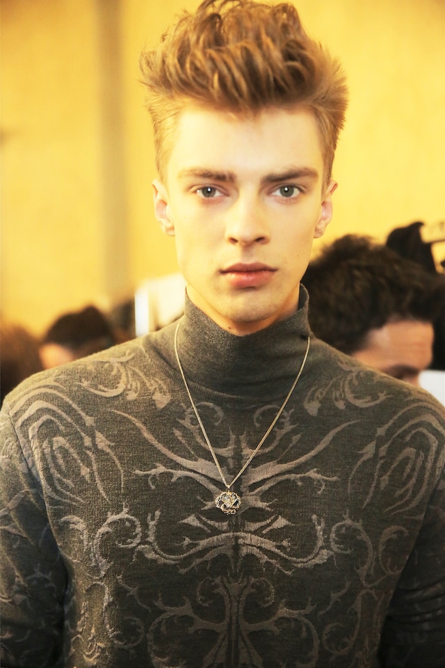Roberto Cavalli AW15 quiff turtleneck necklace embroidery 9