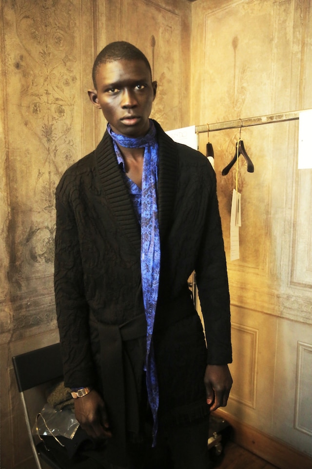 Roberto Cavalli AW15 model knitwear cardigan royal blue 8