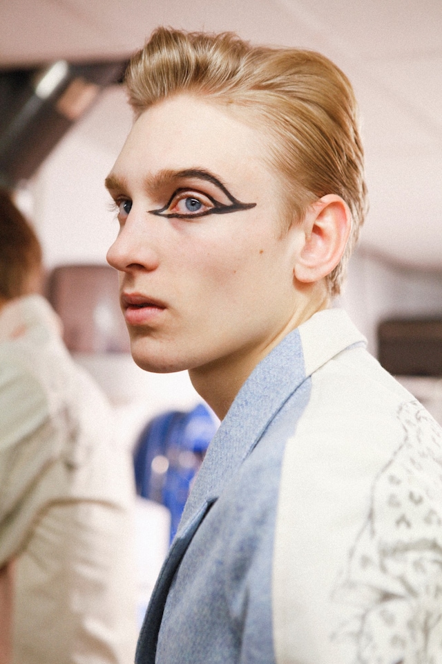 Walter Van Beirendonck AW15 Black Eyeliner Blue Blazer 0