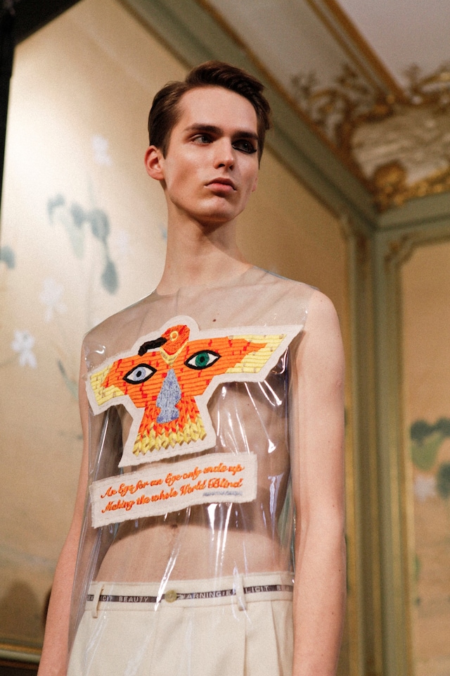 Walter Van Beirendonck AW15 Clear Plastic Eagle Motif 7