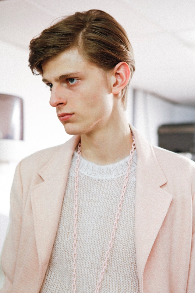 Walter Van Beirendonck AW15 Pink Pastel Blazer Chain Jumper 10