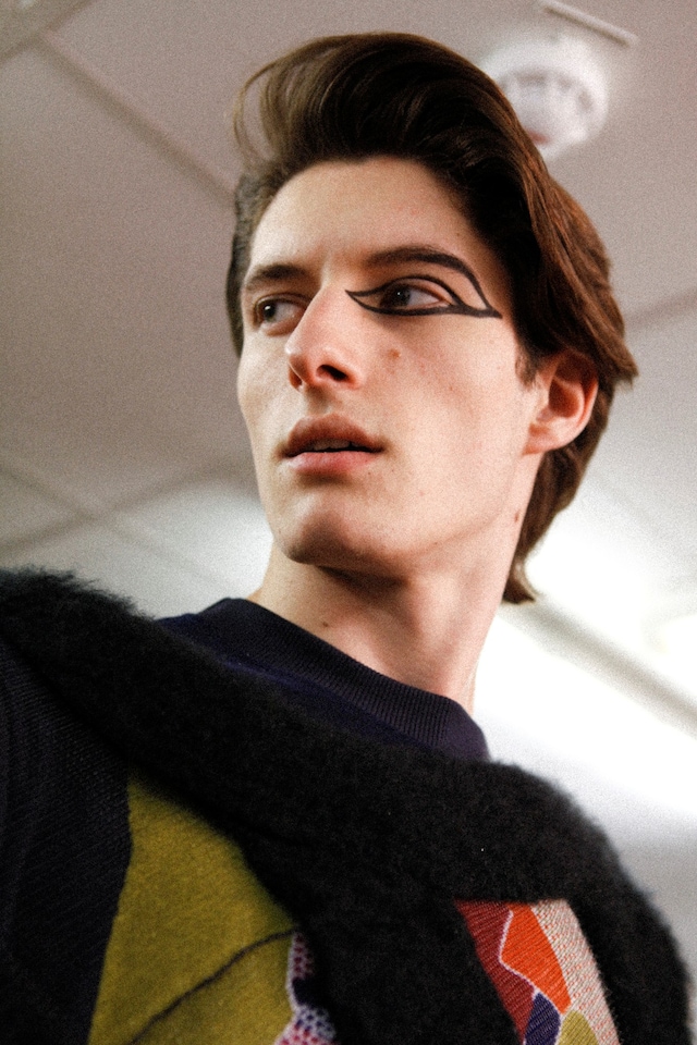 Walter Van Beirendonck AW15 Black Eyeliner Fluffy Jumper 9