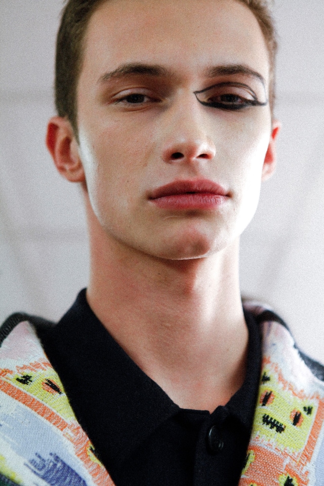 Walter Van Beirendonck AW15 Black Eyeliner Graphic Blazer 13