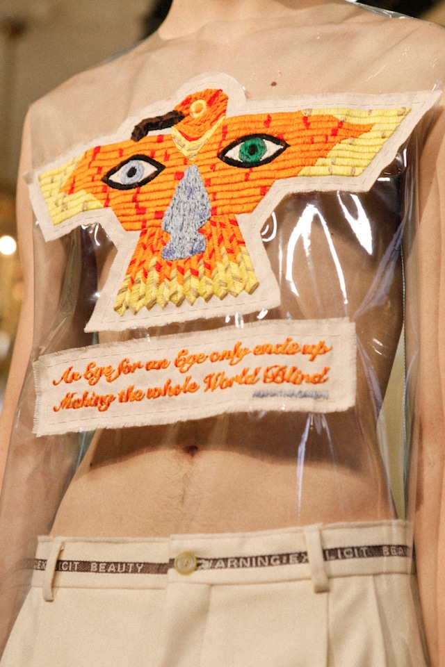 Walter Van Beirendonck AW15 Clear Plastic Eagle Motif 27