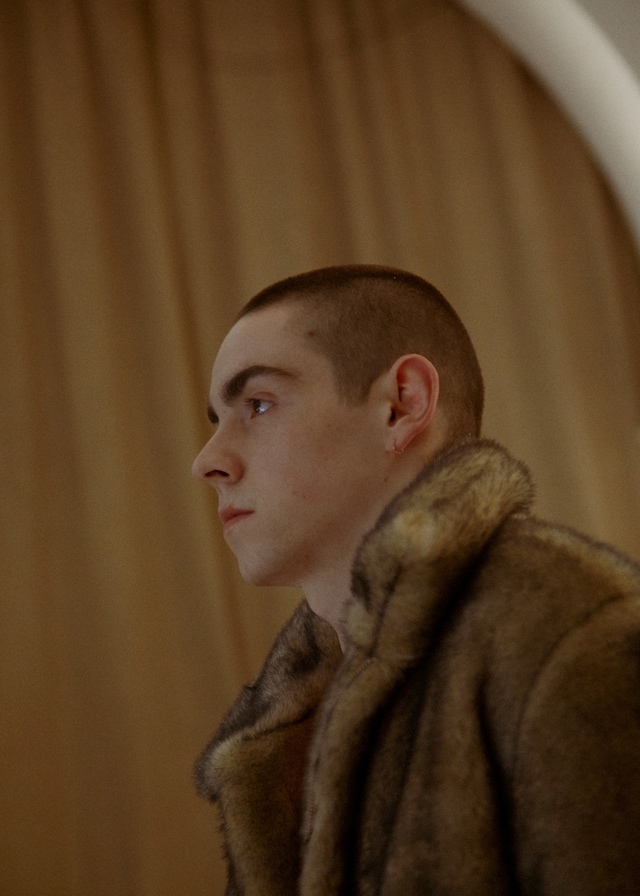 Gosha Rubchinskiy AW15 fur, Menswear, Dazed backstage 11