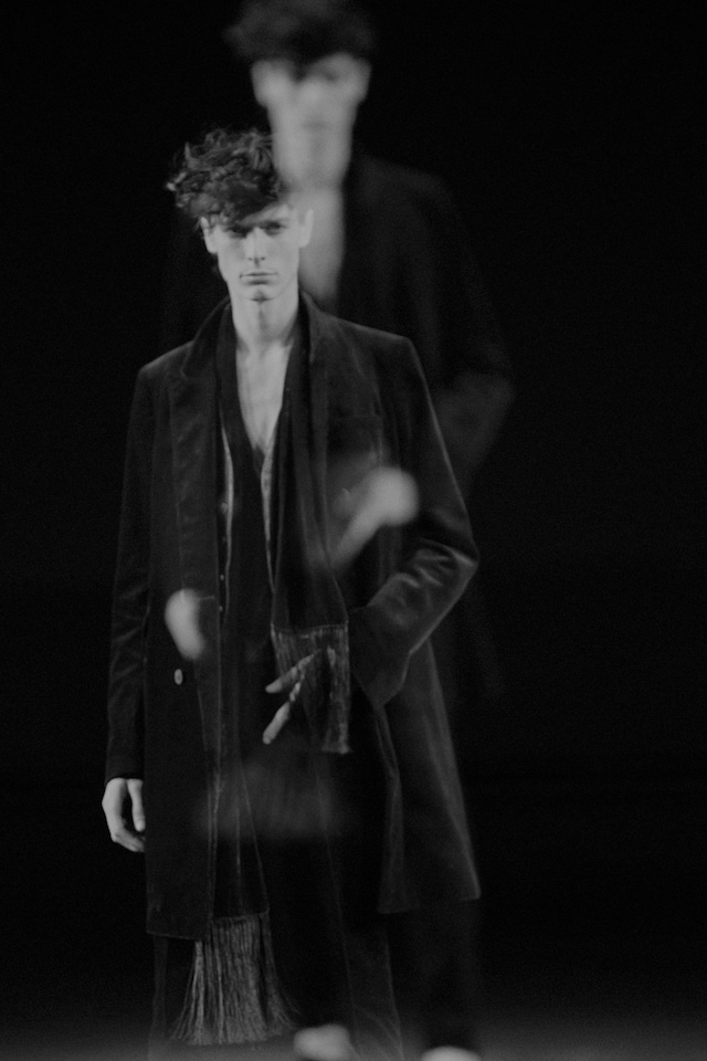 Haider Ackermann AW15 Longline Velvet Blazer Fringed Scarf 1