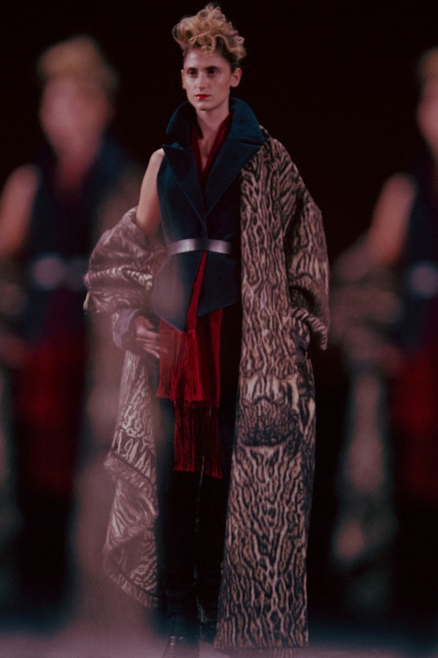 Haider Ackermann AW15 Animal Print Overcoat Velvet Waistcoat 9