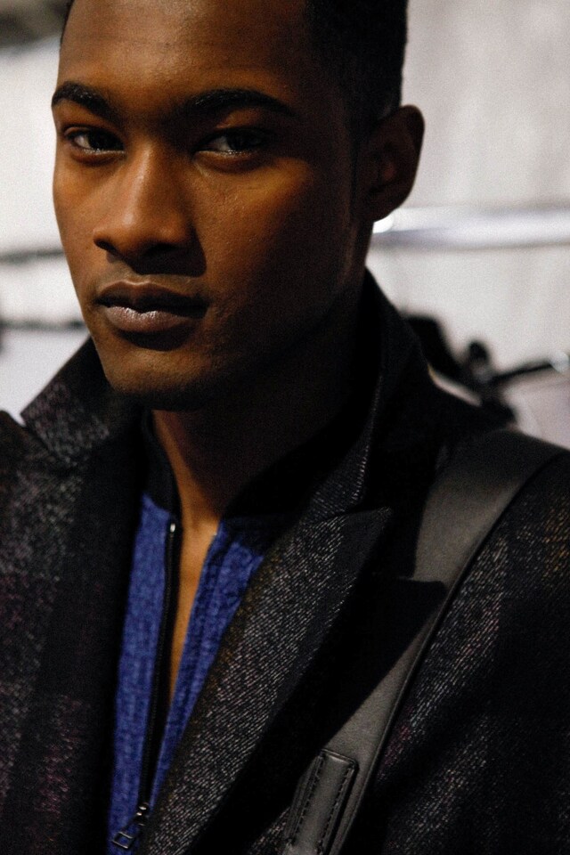 Phillip Lim AW15 Mens Paris Backstage Coat Blue Texture 6