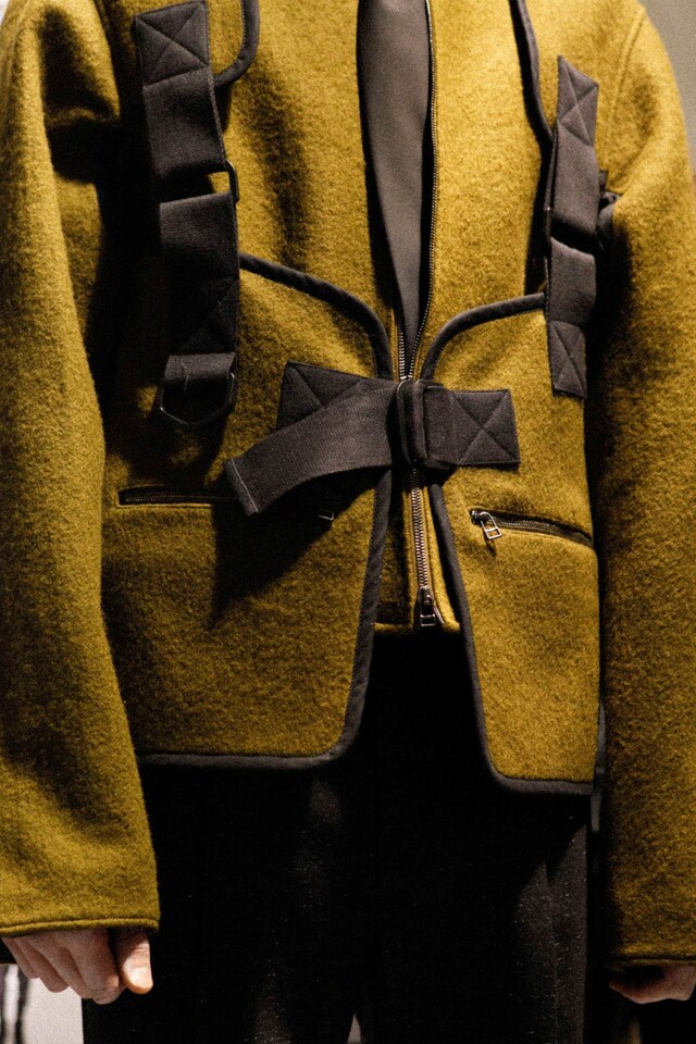 Phillip Lim AW15 Mens Khaki Jacket Brown Strap Buckle 15