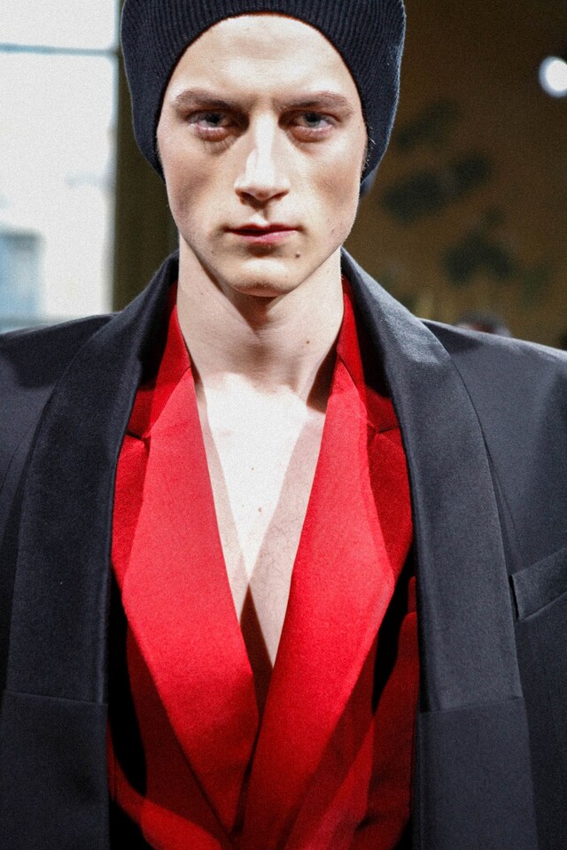 Backstage Balmain AW15 paris red gray jacket shirt 10