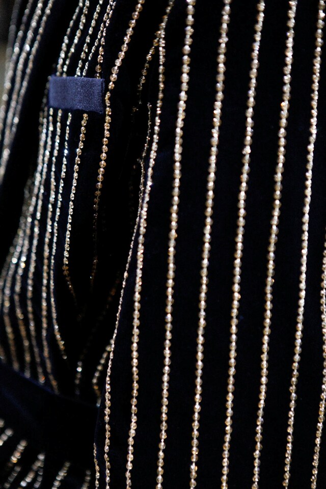 Backstage Balmain AW15 paris black white gems detail 17
