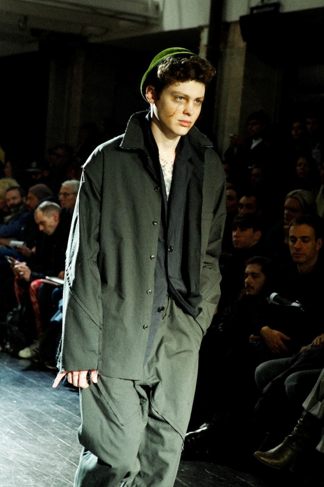 Yohji Yamamoto AW15 Green Bowler Hat Khaki Two Piece 5