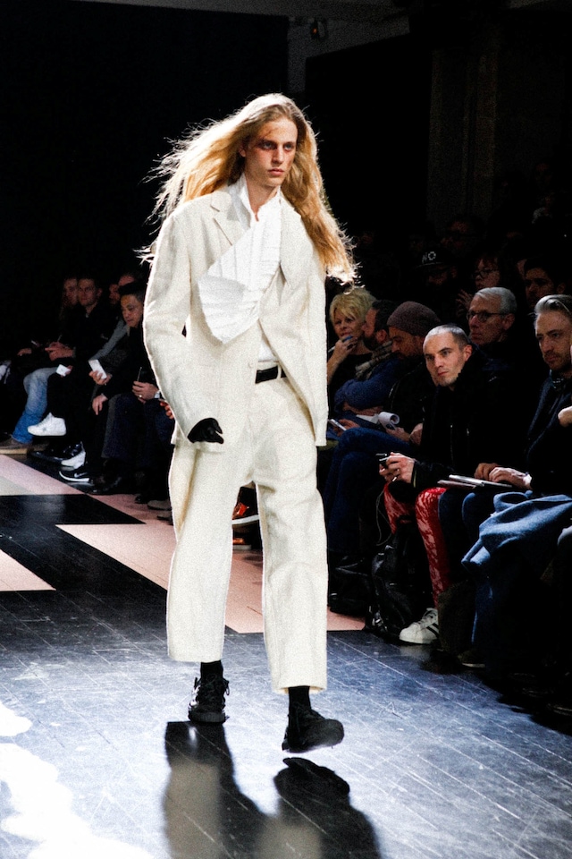 Yohji Yamamoto AW15 Cream Suit Black Gloves Trainers 7