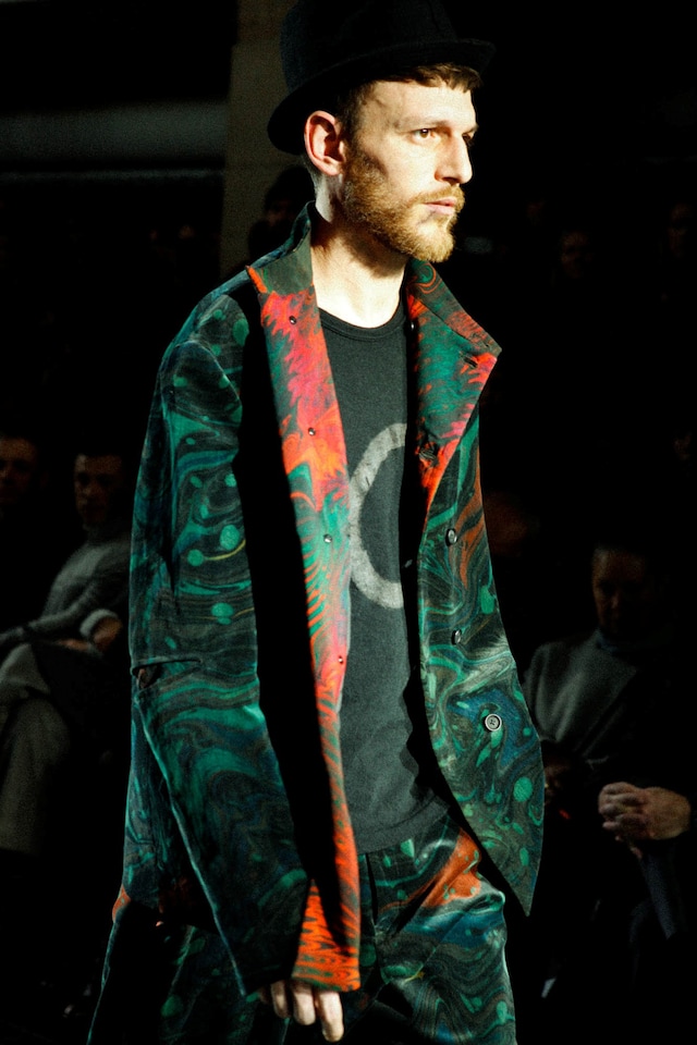 Yohji Yamamoto AW15 Oil Slick Print Suit Bowler Hat 11