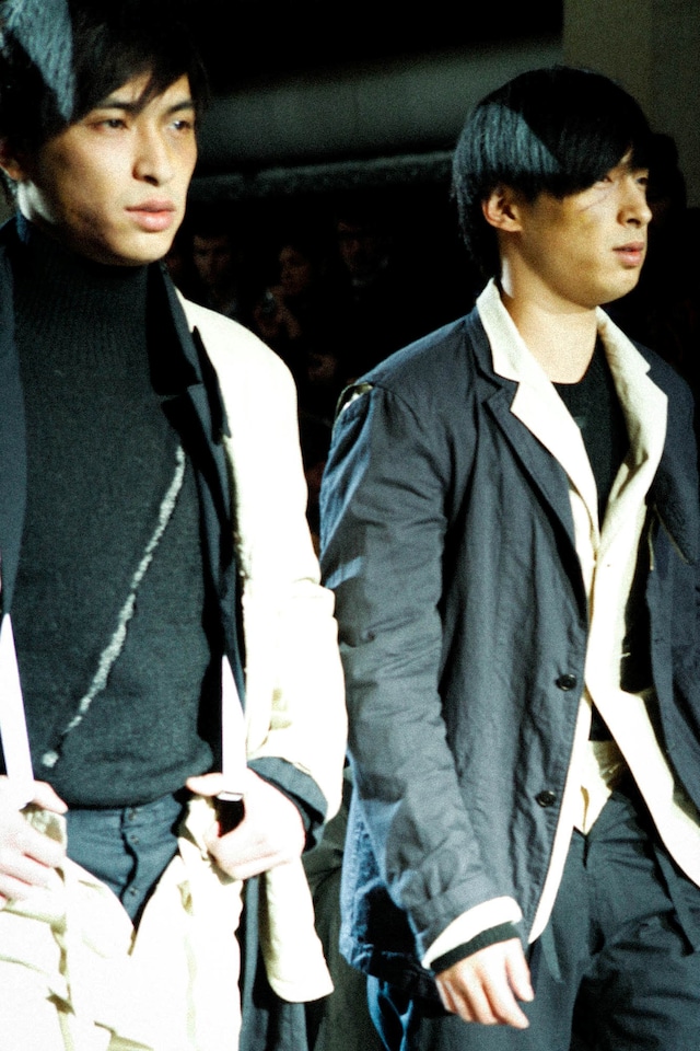 Yohji Yamamoto AW15 Pair Grey Creased Layered Suits 18