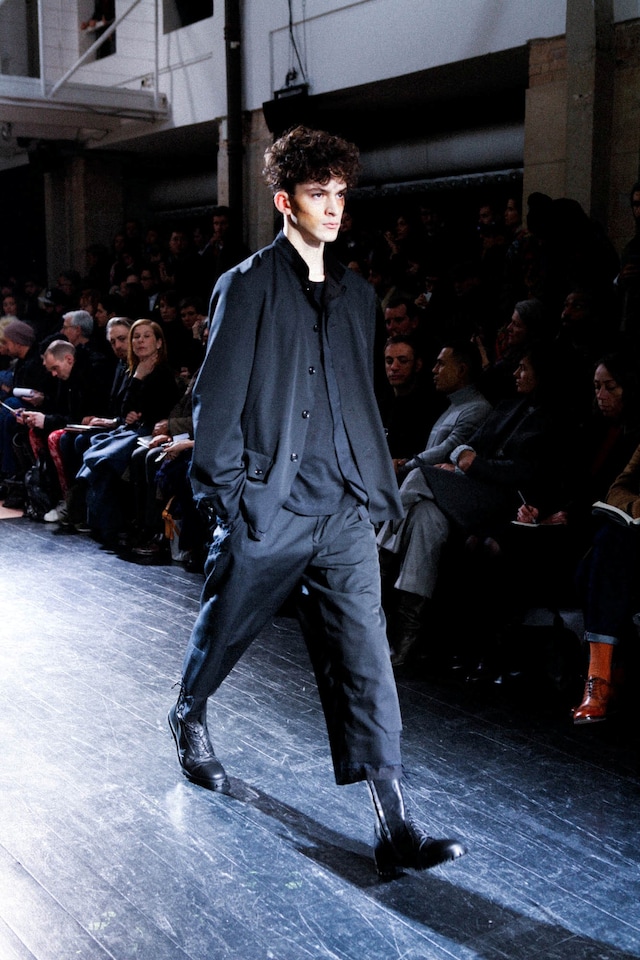 Yohji Yamamoto AW15 All Navy Slouch High Hem Trousers 20