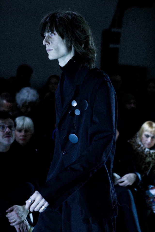 Yohji Yamamoto AW15 Navy Jacket Large Buttons Silver Rings 21