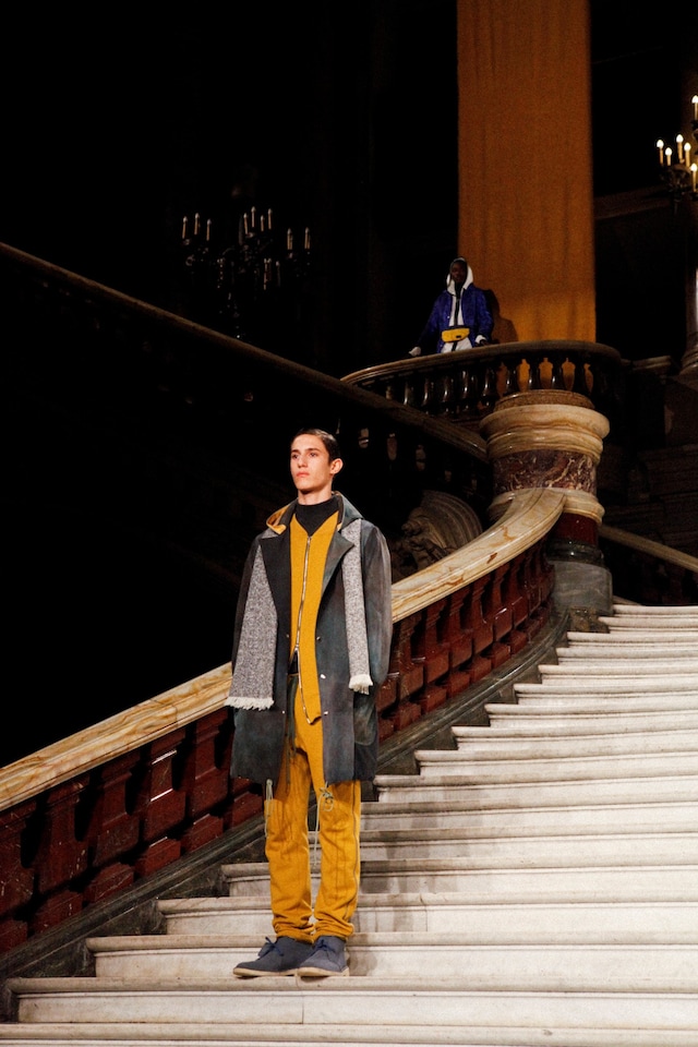 Pigalle AW15 Mens Yellow Two Piece Zip Washed Coat Scarf 19