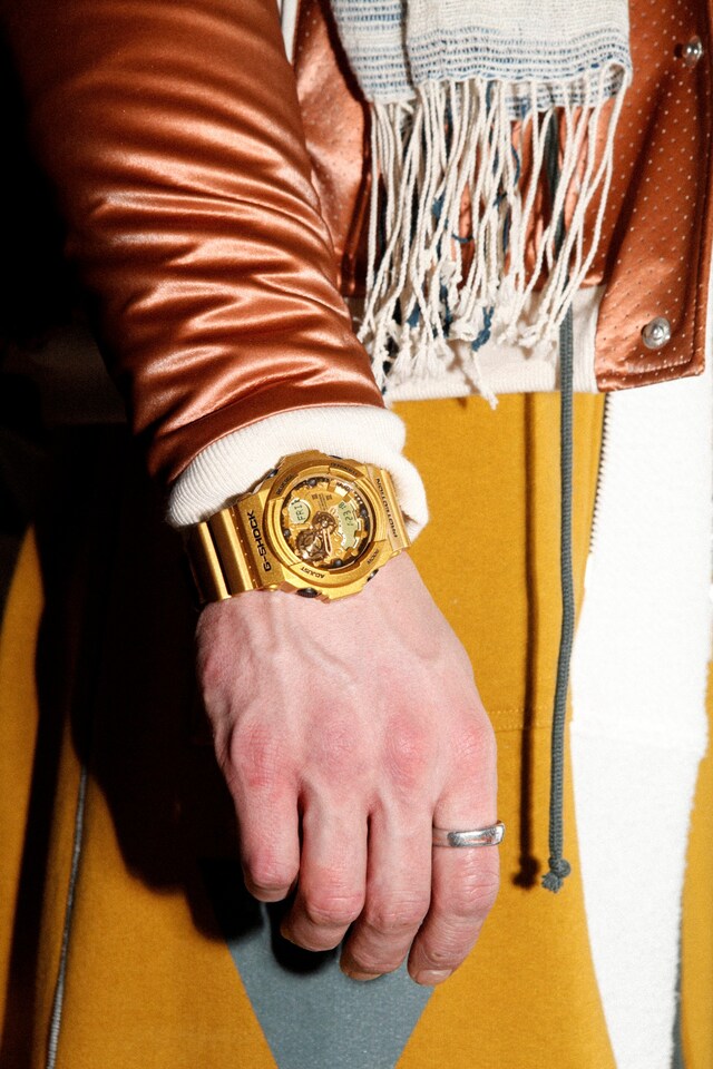 Pigalle AW15 Mens Gold G-Shock Watch Fringed Scarf 28