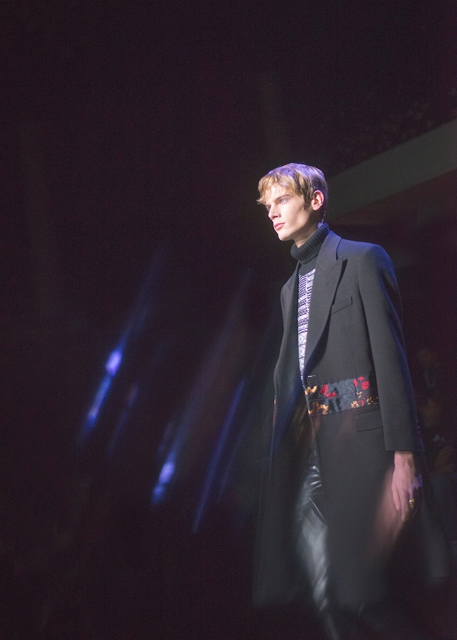 Maison Margiela AW15 Polo Neck Printed Long Blazer 17