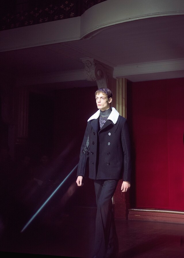 Maison Margiela AW15 Shearling Collar Satin Strips 16