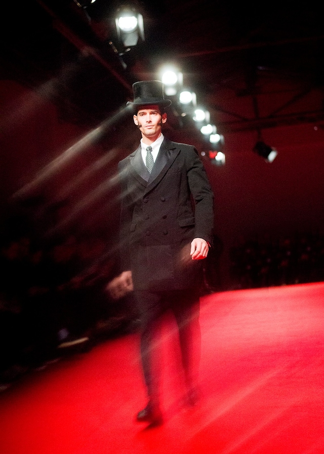 Junya Watanabe AW15 Top Hat Side Burns Tie Double Breasted 8