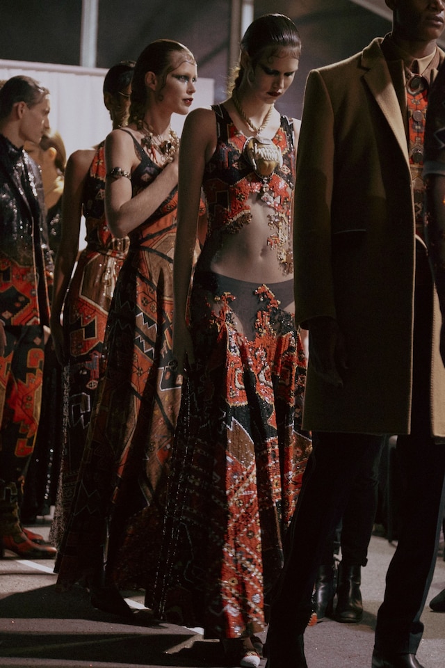 Givenchy AW15 Mens Dazed Backstage Sheer Sequin Armlet 2