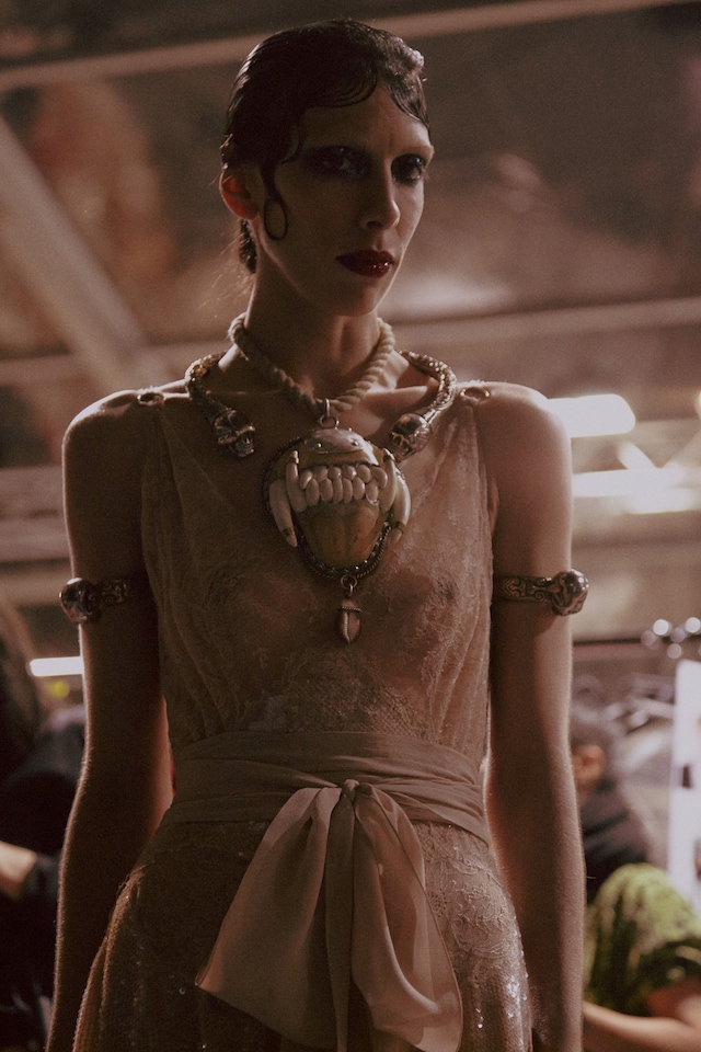 Givenchy AW15 Mens Dazed Backstage Teeth Necklace Tie Waist 5