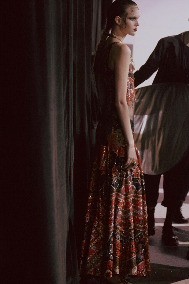Givenchy AW15 Mens Dazed Backstage Long Sequin Dress Rope 10