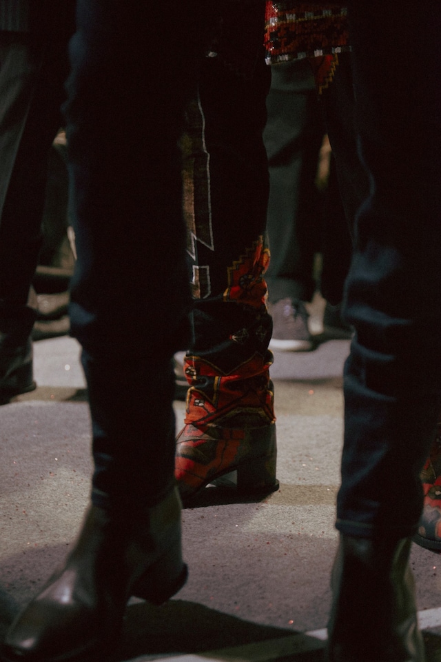 Givenchy AW15 Mens Dazed Backstage Boots Aztec Print 21